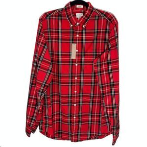 NWT J.Crew Stretch Secret Wash Shirting 98% Organic Cotton Size MT